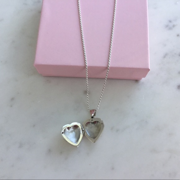 Sterling Silver Puffed Heart Locket Necklace - Picture 5 of 16